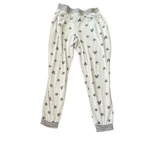 Disney sleep pants cozy‎ soft large women’s gray stars Mickey Mouse pockets